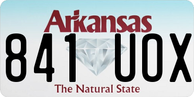AR license plate 841UOX