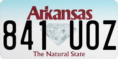 AR license plate 841UOZ