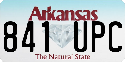 AR license plate 841UPC