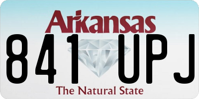AR license plate 841UPJ