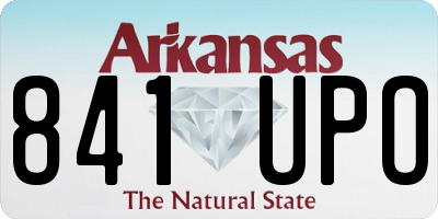 AR license plate 841UPO