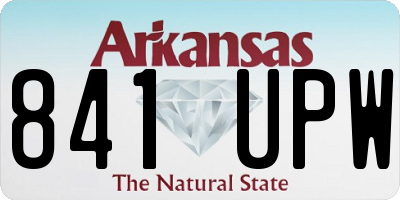 AR license plate 841UPW