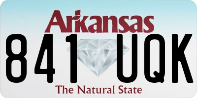 AR license plate 841UQK