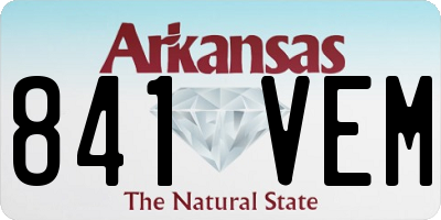 AR license plate 841VEM