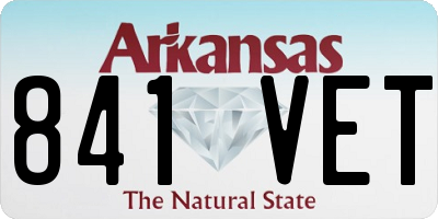 AR license plate 841VET