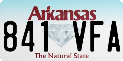 AR license plate 841VFA