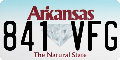 AR license plate 841VFG