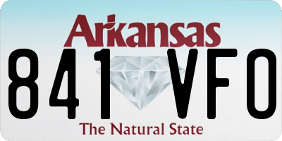 AR license plate 841VFO