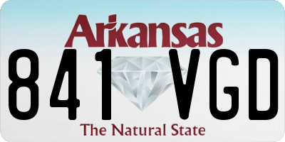AR license plate 841VGD