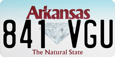 AR license plate 841VGU