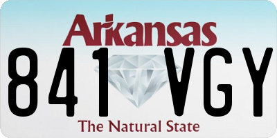 AR license plate 841VGY