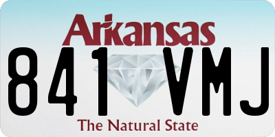 AR license plate 841VMJ