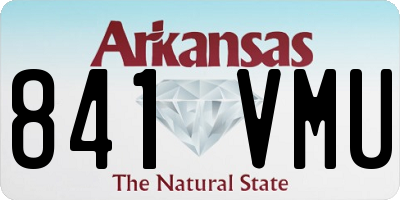 AR license plate 841VMU