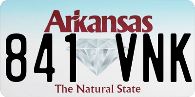 AR license plate 841VNK