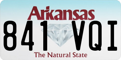 AR license plate 841VQI