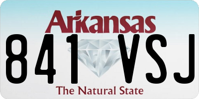AR license plate 841VSJ
