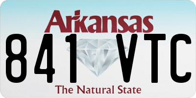 AR license plate 841VTC