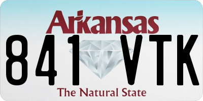 AR license plate 841VTK