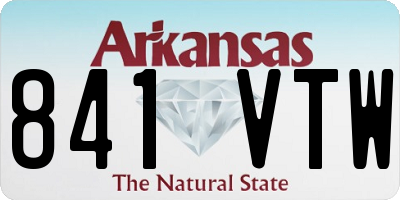 AR license plate 841VTW
