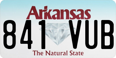 AR license plate 841VUB