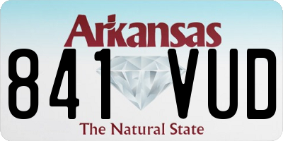 AR license plate 841VUD