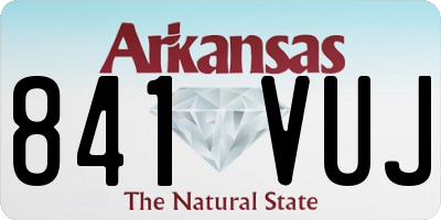 AR license plate 841VUJ