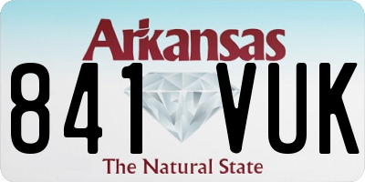 AR license plate 841VUK