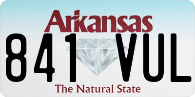 AR license plate 841VUL