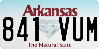 AR license plate 841VUM