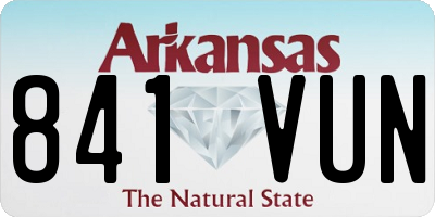 AR license plate 841VUN