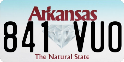 AR license plate 841VUO