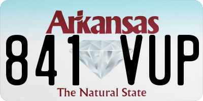 AR license plate 841VUP