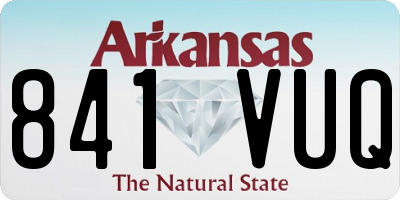 AR license plate 841VUQ