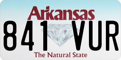 AR license plate 841VUR