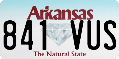 AR license plate 841VUS