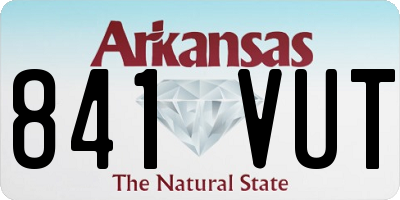 AR license plate 841VUT