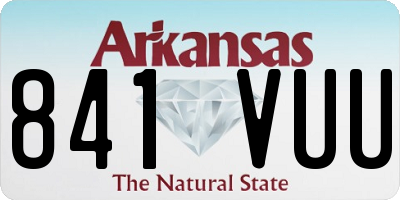 AR license plate 841VUU