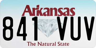 AR license plate 841VUV