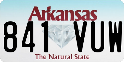 AR license plate 841VUW