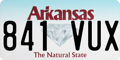 AR license plate 841VUX