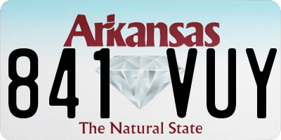 AR license plate 841VUY