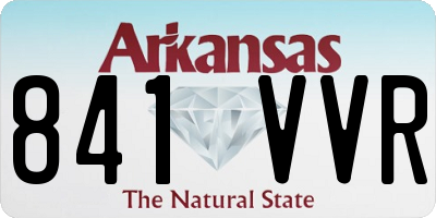 AR license plate 841VVR