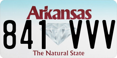 AR license plate 841VVV