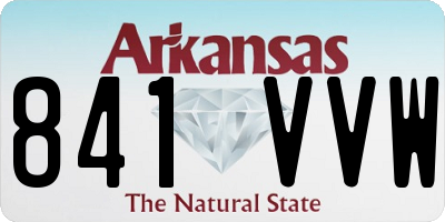 AR license plate 841VVW