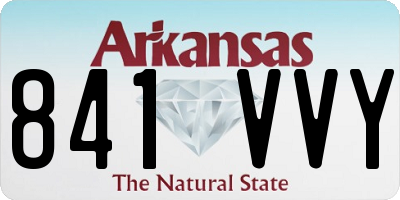 AR license plate 841VVY