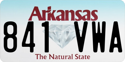 AR license plate 841VWA