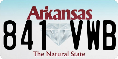 AR license plate 841VWB