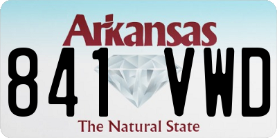 AR license plate 841VWD