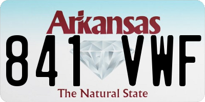 AR license plate 841VWF