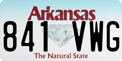 AR license plate 841VWG